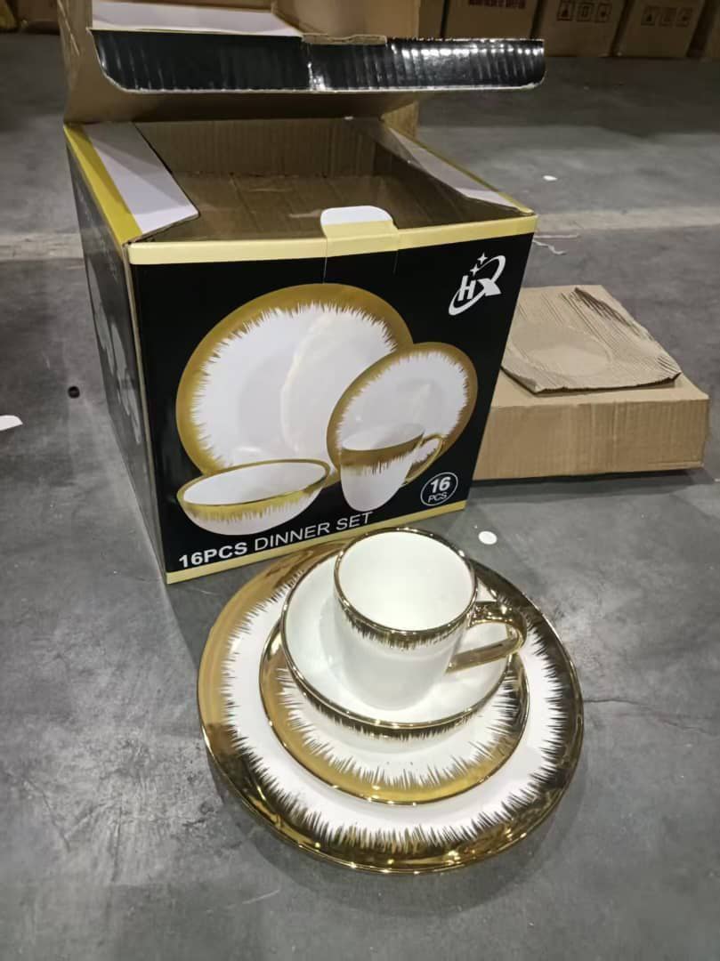 Gold Touch Set of Ceramic Plates